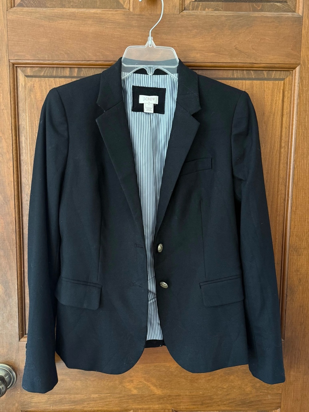 J Crew Black Wool Blend Blazer 4